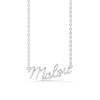Billede af Studio Z "Name Tag - MALOU" halskæde sølv (40-45 cm)