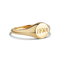 Billede af *ENAMEL Copenhagen Mom Signet ring forgyldt sølv (str. 48)