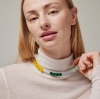 Billede af *ENAMEL Copenhagen Tanya halskæde forgyldt sølv m. fvp + ædelsten (40 + 5cm)
