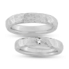 Billede af Vielses & Forl. ringe, damering isat brill. 0,07 w/vs. 14 hvg.