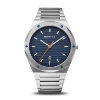 Billede af Bering Classic herreur stål mørkeblå skive lænke 42mm 10bar