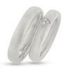 Billede af Vielses & Forl. ringe, damering 3 brill. a 0,01 w/vs. i hjerte 14 kt. hvg.
