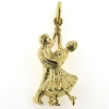 Billede af Vedhæng "dansende par" hj. 30 mm. (danser) 925s. forgyldt (forgyldning vil blive slidt af ved brug !)