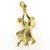 Billede af Vedhæng "dansende par" hj. 30 mm. (danser) 925s. forgyldt (forgyldning vil blive slidt af ved brug !)