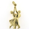 Billede af Vedhæng "dansende par" hj. 30 mm. (danser) 925s. forgyldt (forgyldning vil blive slidt af ved brug !)