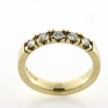 Billede af Allia. ring, 5* 0,10 w/vs. 14 kt. (br. 3,7-tk. 2,2 mm.)