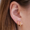 Billede af ENAMEL Copenhagen Chunky classic hoops sølv forgyldt (10 mm)