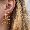 Billede af Hultquist Mini coral leaf Ørering sølv forgyldt