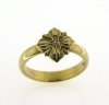 Billede af Ring (gl. vielsesring) påloddet pynt, brill. 0,02 w/vs. 14 kt.