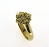 Billede af Ring (gl. vielsesring) påloddet pynt, brill. 0,02 w/vs. 14 kt.