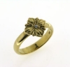 Billede af Ring (gl. vielsesring) påloddet pynt, brill. 0,02 w/vs. 14 kt.