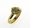 Billede af Ring (gl. vielsesring) påloddet pynt, brill. 0,02 w/vs. 14 kt.