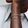 Billede af Pandora Kamera, Hjerte & Kompas charm sølv m. emalje + cz