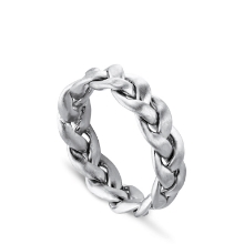 Billede af Jane Kønig Big Braided ring sølv flet str. 58