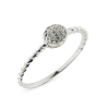 Billede af *By Pind ring sølv rhodineret med zirkoniasten str. 49
