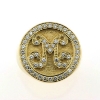 Billede af Ring, signetring massiv, bogstav med 49 brillanter 14 kt. guld