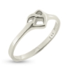 Billede af Ring "Cuddling Heart" 925s sølv