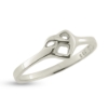 Billede af Ring "Cuddling Heart" 925s sølv