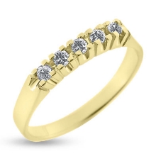 Billede af Ring rk. m. 5 brill. a 0,03 w/vs. 14 kt.