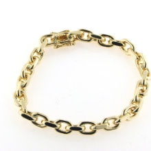 Billede af Armbånd anker facet t 1,50mm 21cm 8 kt. (kasselås)