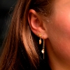 Billede af *STINE A ørestik Clear Sea with Stone sølv forgyldt (1stk)
