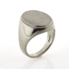 Billede af Ring oval plade, lille kant, Signetring 16,5*12 mm. 14 kt. hvg.