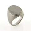 Billede af Ring oval plade, lille kant, Signetring 16,5*12 mm. 14 kt. hvg.