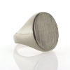 Billede af Ring oval plade, lille kant, Signetring 16,5*12 mm. 14 kt. hvg.