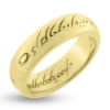 Billede af Ring Ringenes Herre 925s forgyldt (forgyldning vil blive slidt af ved brug !)