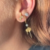 Billede af *STINE A ørering Tres Petit Vintage Shell sølv m. cz (1 stk.)