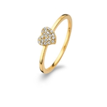 Billede af Spirit Icons ring Glowing heart sølv forgyldt cz str 50