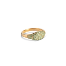 Billede af *ENAMEL Copenhagen Sparkling Mary ring forgyldt sølv m. grønne cz (str. 52)