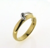 Billede af Ring m. pynt 1 syn. sten 1,75 mm. 8 kt.