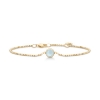 Billede af Julie Sandlau Primini Milky Aqua armbånd forgyldt sølv lys krystal