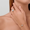 Billede af Julie Sandlau Primini Milky Aqua armbånd forgyldt sølv lys krystal