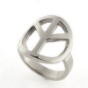 Billede af Ring, fredstegn (peace tegn) dia. 19 mm.  Priser FRA