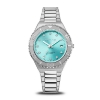 Billede af Bering Classic dameur stål turkis skive 36mm safirglas 10bar