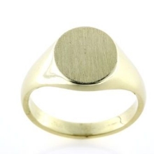 Billede af Herrering massiv m. oval plade 14*12 mm 8 kt. facon 12,4 gr. (prisen er excl. guld)