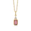 Billede af Mads Z "Elvira" vedhæng 14 kt. guld m. pink turmalin + brillant (ekskl. kæde)