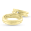 Billede af Vielses & Forlovelses ringe, i d- ring 1 brill. 0,05 w/vs. 14 kt.