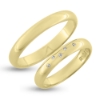 Billede af Vielses & Forlovelses ringe, 5* 0,005 w/vs. i damering, 8 kt.