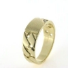 Billede af Herrering massiv lukket bund, plade 7,2*11,0mm 14kt m. brill. 0,03 w/vs.