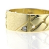 Billede af Herrering massiv lukket bund, plade 7,2*11,0mm 14kt m. brill. 0,03 w/vs.