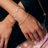 Billede af WiOGA Felicia armbånd forgyldt sølv m. ferskvandsperler (15,5-18 cm)