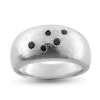 Billede af Ring brillanter 2*0,03 + 3*0,02 ct. kraftig massiv båndring 925s.
