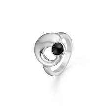 Billede af Mads Z "Ebony" ring sølv m. onyx str. 52