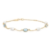 Billede af Mads Z "Abigail" armbånd 8 kt. guld m. fvp + cz (16-18 cm)