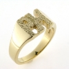 Billede af Ring, massiv med udsavet monogram PH, 14 kt. 