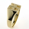 Billede af Ring, massiv med udsavet monogram PH, 14 kt. 
