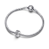 Billede af Pandora Clip Charm uendelig hjerter sølv med zirkonia